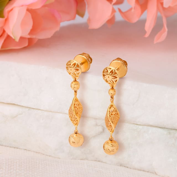 Gold Yellow Fine Design Earrings