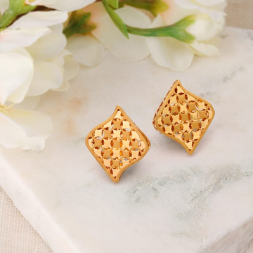 Gold Yellow Fine Design Earrings