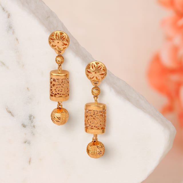 Gold Yellow Gorgeous Design Earrings