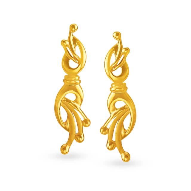 Gold Yellow Elite Daily Wear Earrings