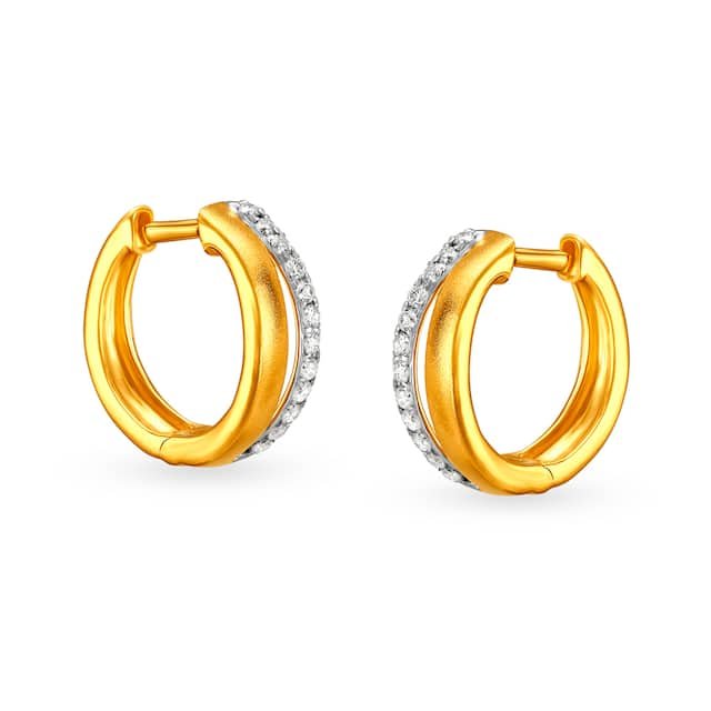 916 Yellow Gold Elegant Design Earrings