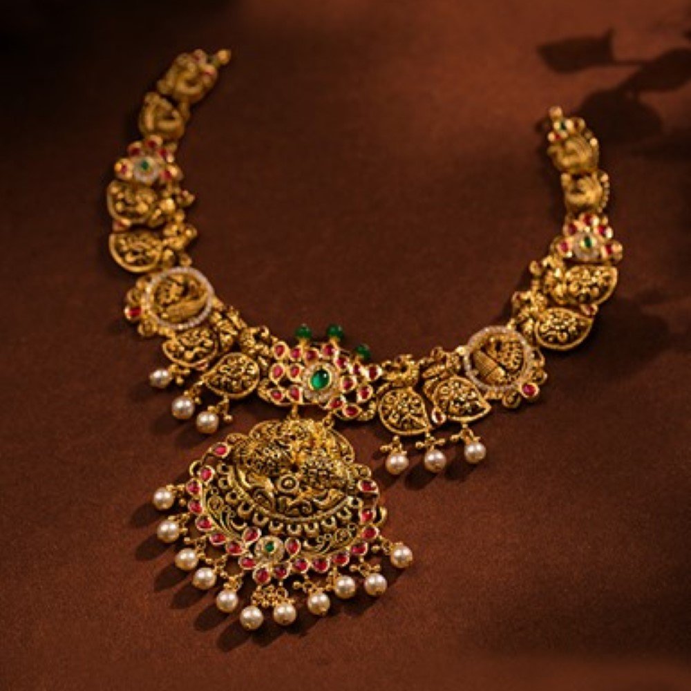 22k Gold Unique Traditional Necklace