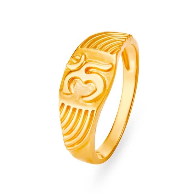 916 gold plain design ring