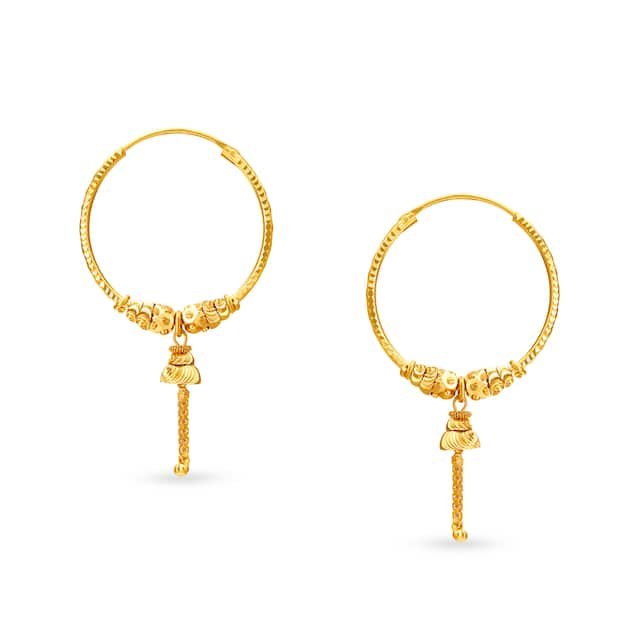 916 Yellow Gold Fine Design Earrings